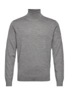 Slhtown Merino Coolmax Knit Roll B Noos Grey Selected Homme