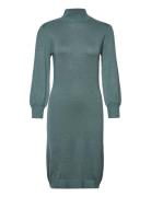 Mersin Highneck Knit Dress Green Minus