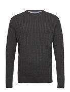 O-Neck Cable Knit Grey Lindbergh
