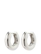 Aica Recycled Chunky Hoop Earrings Silver-Plated Silver Pilgrim