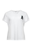 Carelodie Ss V-Neck Tee Jrs White ONLY Carmakoma