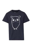 Regular Big Owl T-Shirt - Gots/Vega Black Knowledge Cotton Apparel