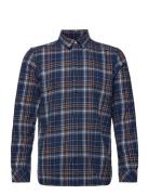 Big Checked Flannel Relaxed Fit Shi Patterned Knowledge Cotton Apparel