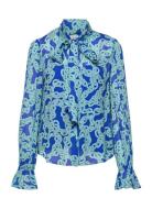 Dvf Tina Top Blue Diane Von Furstenberg