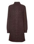 Placed Cable High-Nk Dress Brown Tommy Hilfiger
