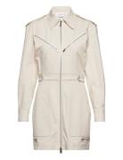 Zip Detail Utility Dress Cream Victoria Beckham