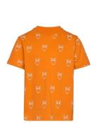 Owl Aop T-Shirt - Gots/Vegan Orange Knowledge Cotton Apparel