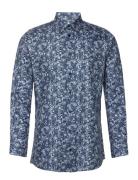 Slhslim-Ethan Shirt Ls Aop Noos Blue Selected Homme