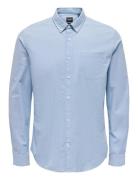 Onsneil Ls Oxford Shirt Blue ONLY & SONS