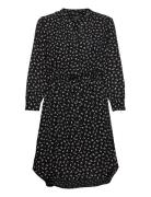 Slfdamina 7/8 Aop Dress B Noos Black Selected Femme