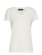 Slcolumbine V-Neck Ss White Soaked In Luxury