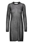 Sequin Knit Long-Sleeve Mini Dress Black REMAIN Birger Christensen