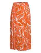 Slfsirine Mw Ankle Skirt B Orange Selected Femme