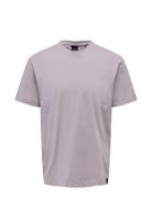 Onsmax Life Ss Stitch Tee Noos Purple ONLY & SONS