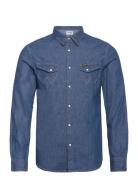 Ls Western Shirt Navy Wrangler