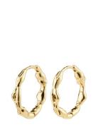 Zion Recycled Organic Shaped Medium Hoops Gold-Plated Gold Pilgrim