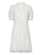 Vilinneas S/S V-Neck Short Dress/Wc/Dc White Vila