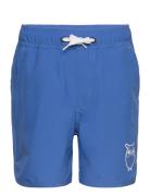 Swim Shorts With Elastic Waist And Blue Knowledge Cotton Apparel