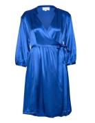 Moia Wrap Dress Blue Noella
