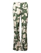 Flared Floral-Print Trousers Green Mango