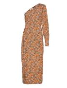 Odagz P Shoulder Dress Orange Gestuz