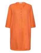 Crbellis Caftan Short Dress - Molli Orange Cream
