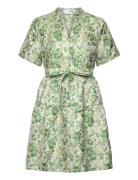 Slfmoda Ss Short Jacquard Dress B Green Selected Femme