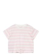 Knot Striped T-Shirt Pink Mango