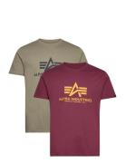 Basic T 2 Pack Burgundy Alpha Industries