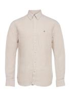 Douglas Linen Shirt-Classic Fit Beige Morris