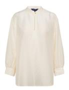 D2. Lyocell Silk Pop Over Blouse White GANT