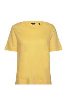 D2. Linen Ss T-Shirt Yellow GANT