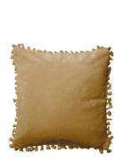 Cushion Cover Velvet Cotton W Fringe Yellow C'est Bon