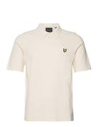 Textured Knitted Polo White Lyle & Scott