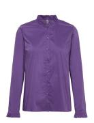 Cuantoinett Button Shirt Purple Culture