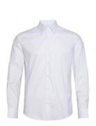 Slim-Fit Striped Cotton Twill Suit Shirt White Mango
