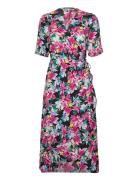 Onlleah S/S Wrap Midi Dress Ex Ptm Pink ONLY