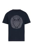 Regular Fit Owl Chest Print - Gots/ Black Knowledge Cotton Apparel