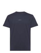 Slhaspen Print Ss O-Neck Tee Noos Navy Selected Homme