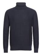 Slhaxel Ls Knit Roll Neck W Navy Selected Homme