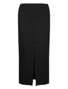 Midi-Skirt With Front Slit Black Mango