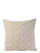 Cushion Cover White Hexagon Beige Ceannis