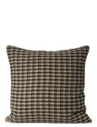 Cushion Cover Metallic Check Beige Patterned Ceannis