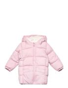 Padded Anorak With Shearling Lining Pink Mango