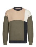 Onskendrick Life Ds 5 Block Crew Knit Khaki ONLY & SONS