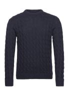 Onskicker Life Reg 3 Cable Crew Knit Navy ONLY & SONS