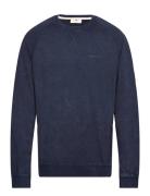 Akruben Cotton Crew Sweat Navy Anerkjendt