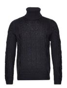 Onsrigge Reg 3 Cable Roll Neck Knit Navy ONLY & SONS