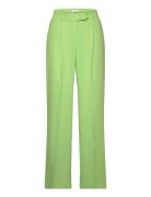 Wideleg Pleated Trousers Green Mango