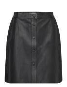 Leather Skirt Black Rosemunde